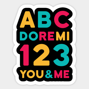 ABC 123 DO-RE-MI Sticker